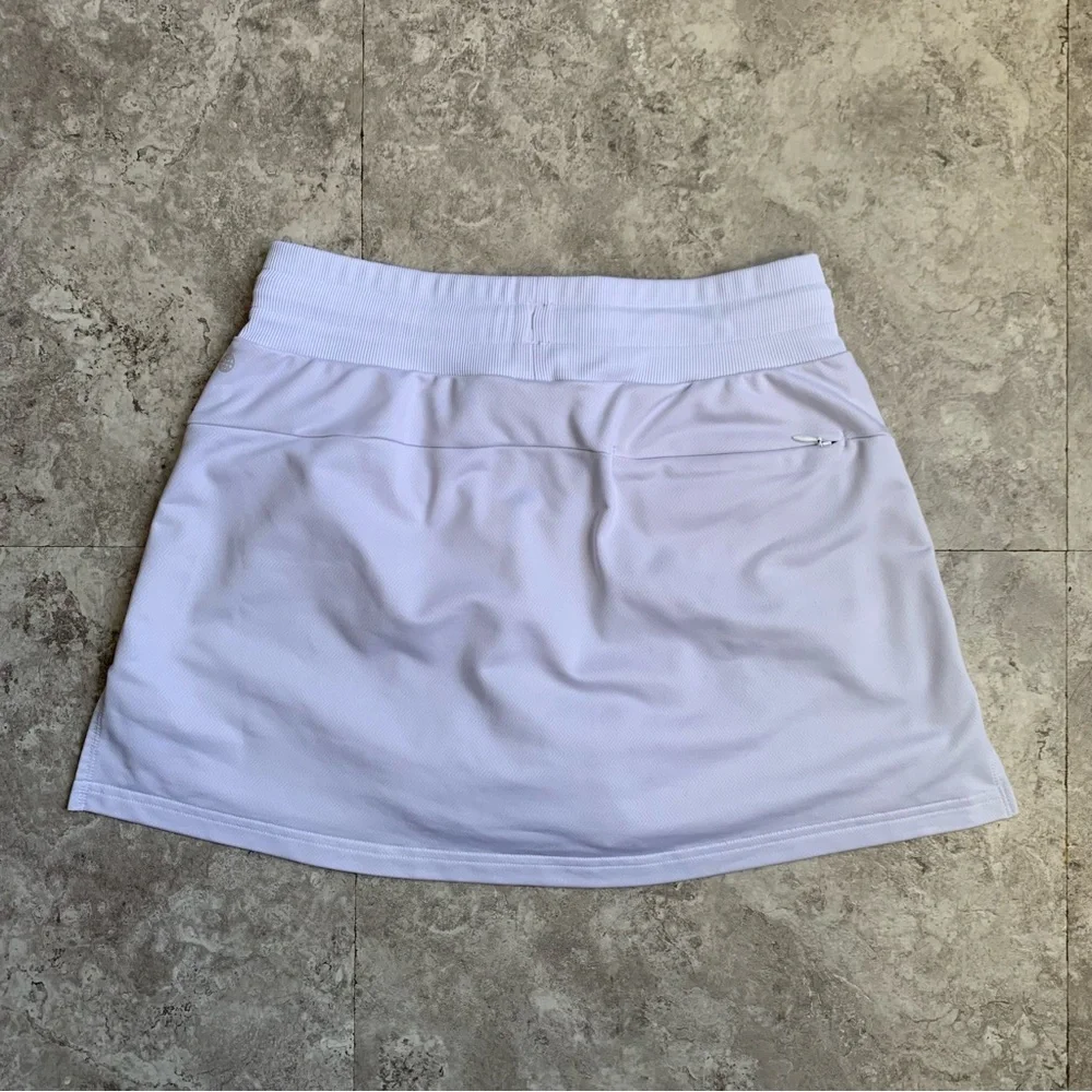 adidas Drawstring Athletic Skort with Zip Pockets - Picture 9 of 10